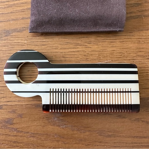 Vintage Janeke Italy Mod Travel Comb Mirror Case Tortoise Mid Century RARE Style - Picture 8 of 16